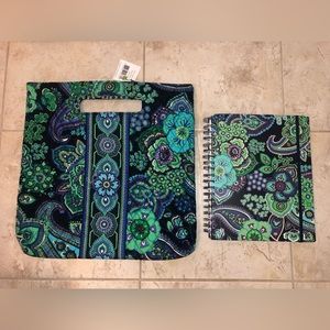 Vera Bradley bag and notebook set Blue Rhapsody pattern